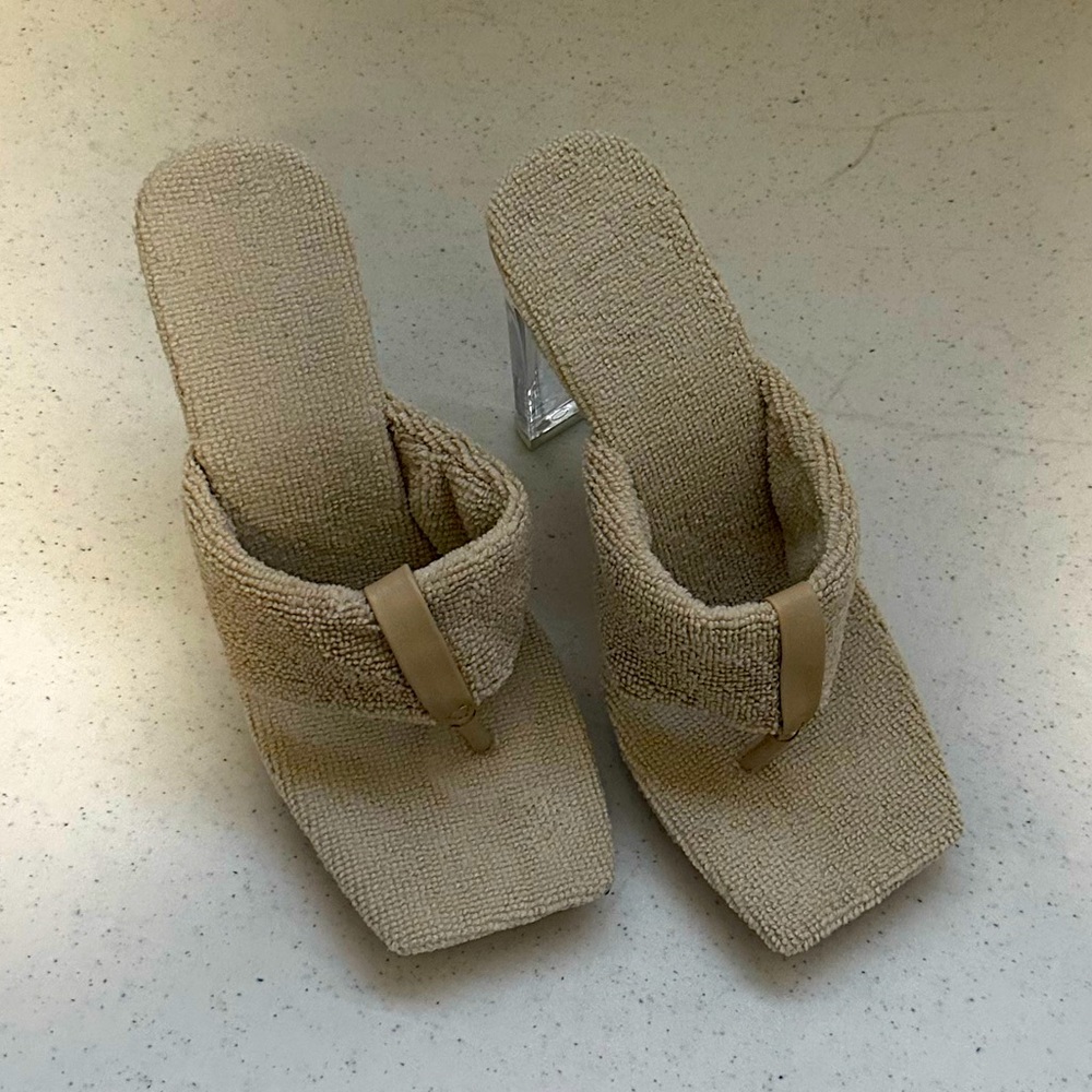 Nude Terry Cloth Heels